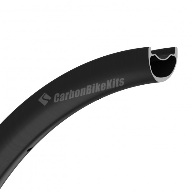 250g ultraleggero 27.5er / 29er in carbonio 27x23mm larghezza interna 22mm Tubeless Hookless Asimmetrico MTB Cerchio